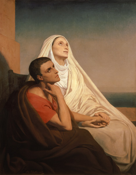 St. Augustin with his mother, St. Monika. a Ary Scheffer