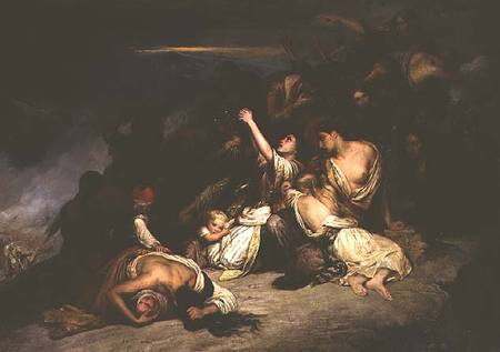The despairing women of Rumili, seeing their husbands defeated by the troops of Ali Pasha, the 'Lion a Ary Scheffer