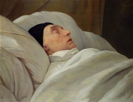 Marie Joseph (1757-1834) Marquise de La Fayette, on his Deathbed a Ary Scheffer
