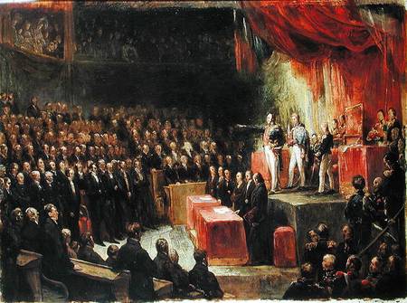 Study for King Louis-Philippe (1773-1850) Swearing his Oath to the Chamber of Deputies a Ary Scheffer
