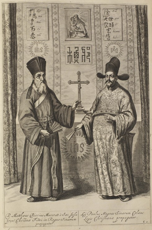 Matteo Ricci and Xu Guangqi. (From Athanasius Kircher's China Illustrata) a Athanasius Kircher