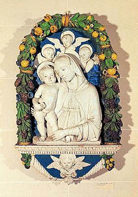 Virgin and Child (polychrome glazed terracotta)