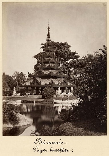 Buddhist rest house, Moulmein, Burma, c.1875 (albumen print from a glass negative) a (attr. to) Colin Roderick Murray