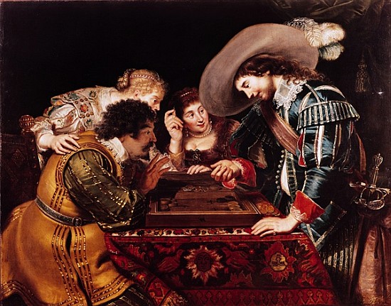 The Game of Backgammon a (attr. to) Cornelis de Vos
