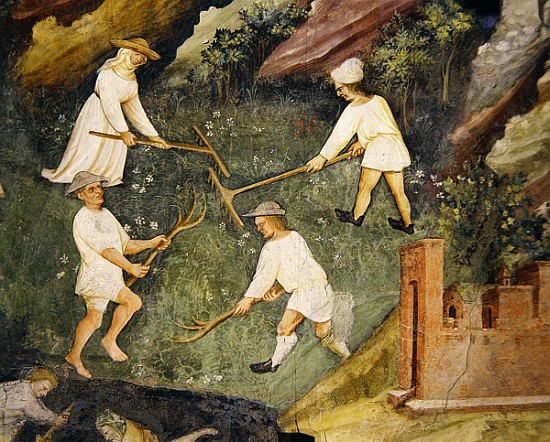 Haymaking in the month of June, detail a (attr. to) Maestro Venceslao