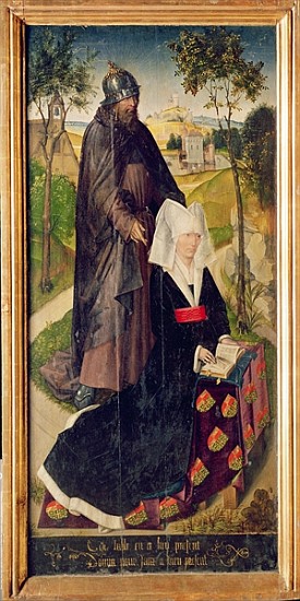 Guillemette de Montagu with Saint Guillaume, 1460-66 (painted panel) a (attr. to) Rogier van der Weyden
