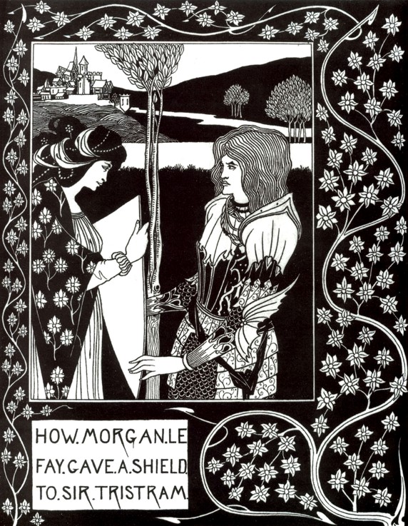 Illustration to the book "Le Morte d'Arthur" by Sir Thomas Malory a Aubrey Vincent Beardsley