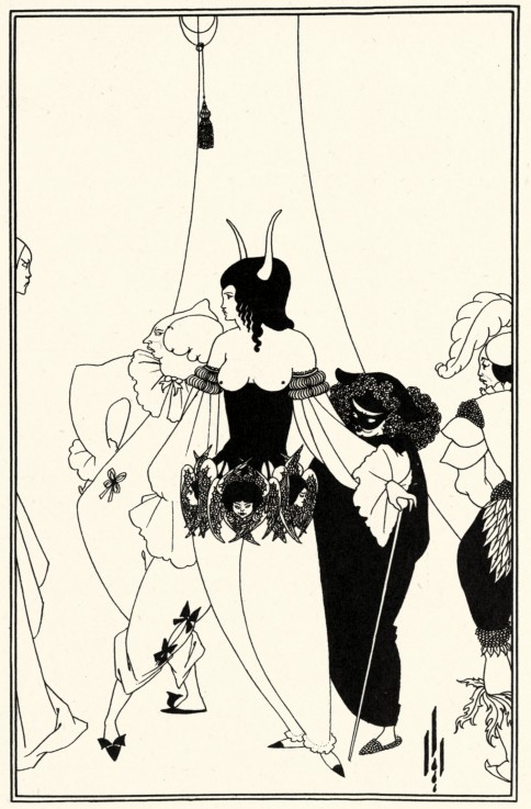 Illustration for the story "The Masque of the Red Death" by Edgar Allan Poe a Aubrey Vincent Beardsley