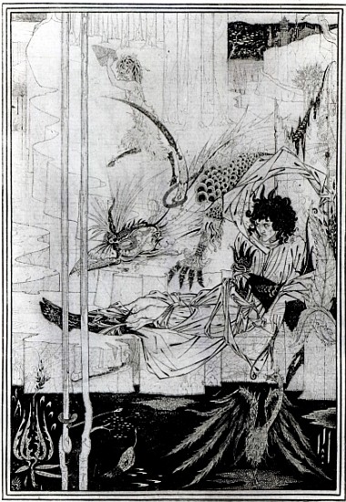 Now King Arthur saw the Questing Beast and thereof had great marvel, from ''Le Morte d''Arthur'' Sir a Aubrey Vincent Beardsley
