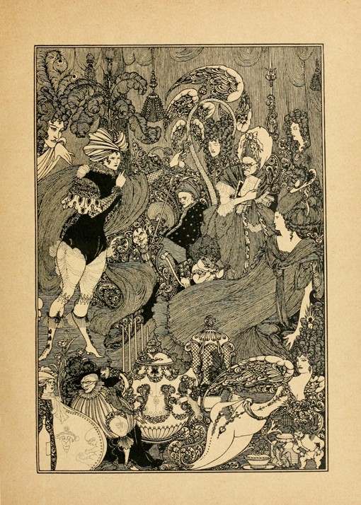 The Rape of the Lock. Illustration for "The Cave of Spleen" by Alexander Pope a Aubrey Vincent Beardsley