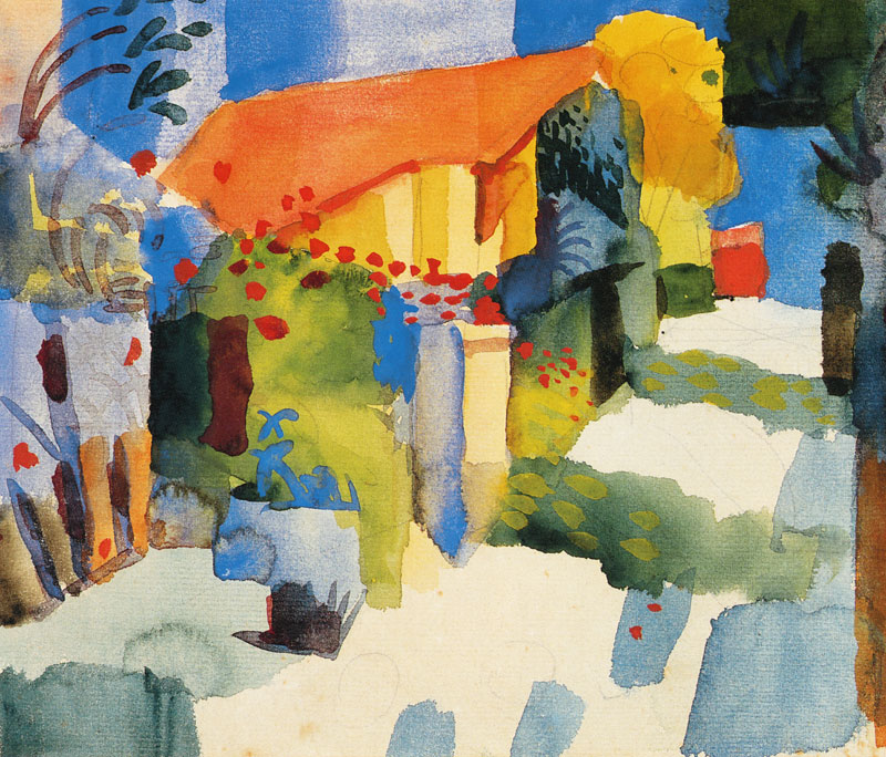Live in the garden a August Macke