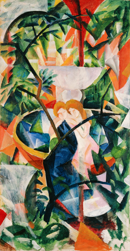 Due ragazze alla fontana a August Macke