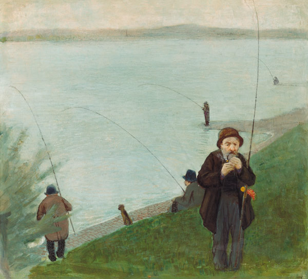 Angler at the Rhine a August Macke