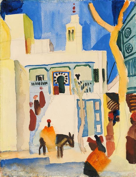 Vista su una moschea a August Macke