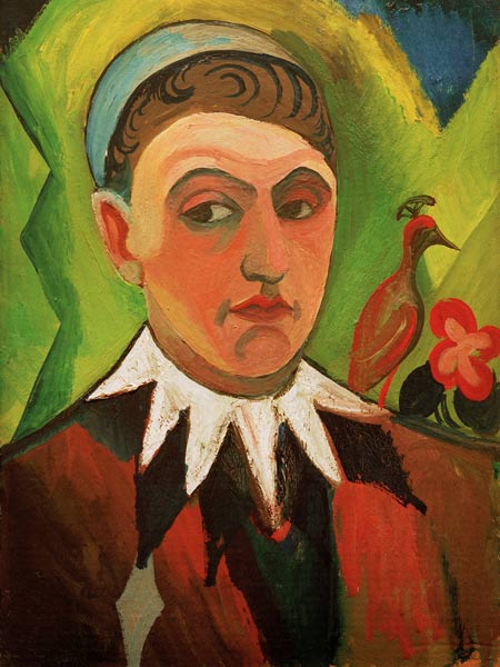 Clown, Self Portrait 1913 a August Macke