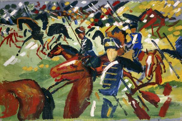 Hussars on a Sortie a August Macke