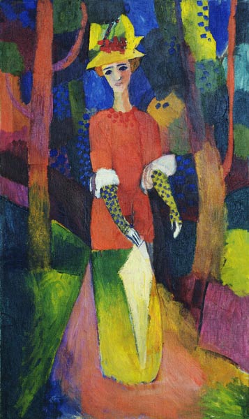 Lady in a Park a August Macke