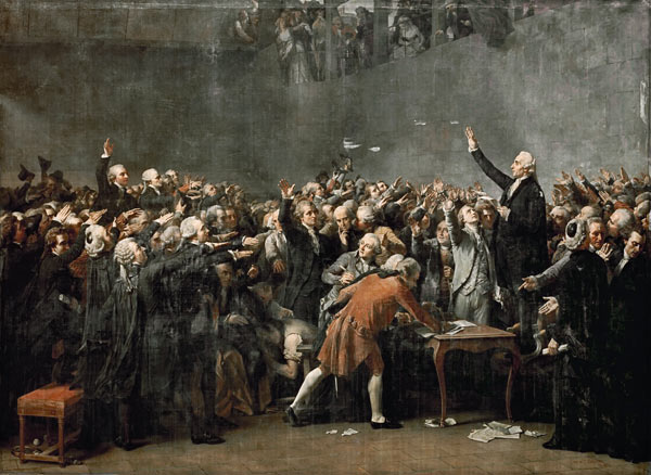 The Tennis Court Oath on 20 June 1789 a Auguste Couder
