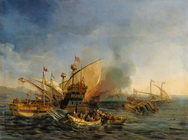 Naval Battle of Episkopi in 1323 a Auguste Etienne Francois Mayer