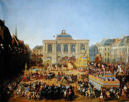 The Kermesse at Saint-Omer in 1846 a Auguste Jacques Regnier