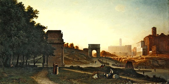 The Forum at sunset a Auguste-Paul-Charles Anastasi