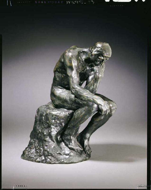 Der Denker. a Auguste Rodin