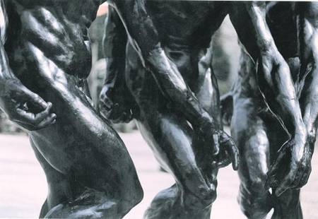 The Three Shades, detail of the torso and arms a Auguste Rodin