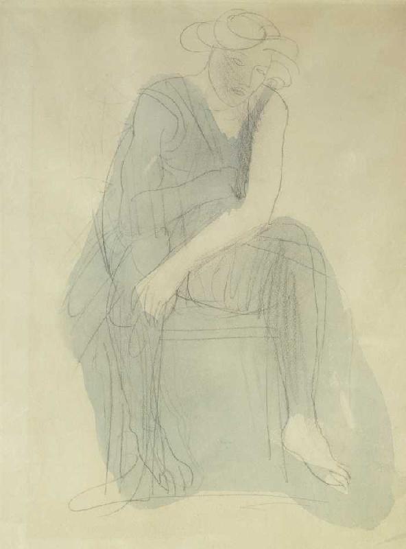 Sitzende Frau. a Auguste Rodin