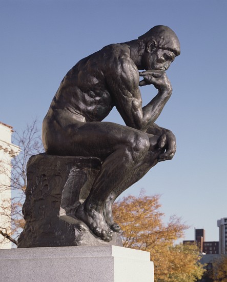 The Thinker a Auguste Rodin