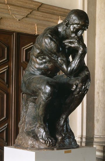 The Thinker a Auguste Rodin