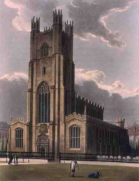 St. Mary's Church, Cambridge, from 'The History of Cambridge', engraved by Daniel Havell (1785-1826) a Augustus Charles Pugin