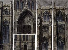 Fragments, Windows and Doors, plate 13 from 'Westminster Abbey', engraved by Thomas Sutherland