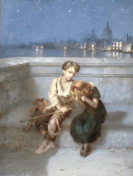 On Waterloo Bridge, London a Augustus Edward Mulready