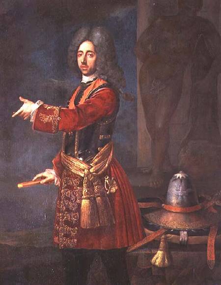 Prince Eugene of Savoy (1663-1736) at the Siege of Belgrade a Scuola Austriaca