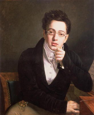 Portrait of Franz Schubert (1797-1828), Austrian composer, aged 17, c.1814 a Austrian School, (19th century)