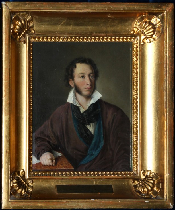 Portrait of the author Alexander S. Pushkin (1799-1837) Copy after V. Tropinin a Awdotja Petrowna Jelagina