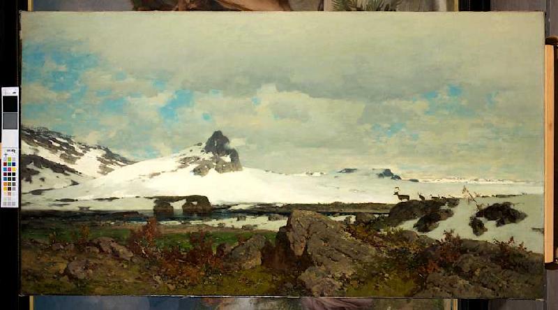 Nordische Landschaft mit Rentieren a Axel Nordgren