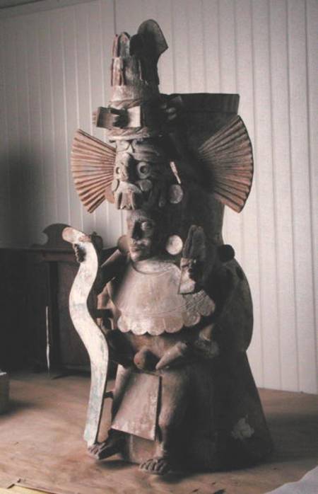 Votive Vessel with an image of Tlaloc a Aztec