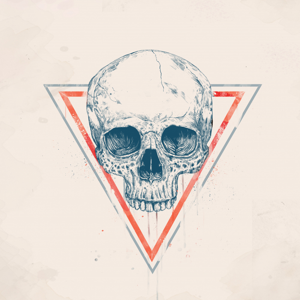 Skull in triangles a Balazs Solti