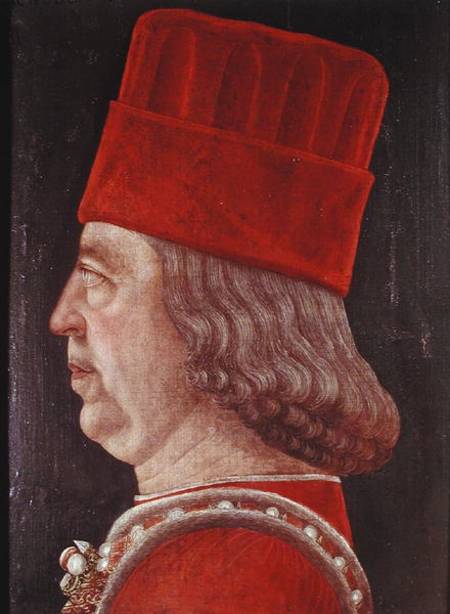 Portrait of Borso d'Este, Prince of Ferrara a Baldassare d' Este