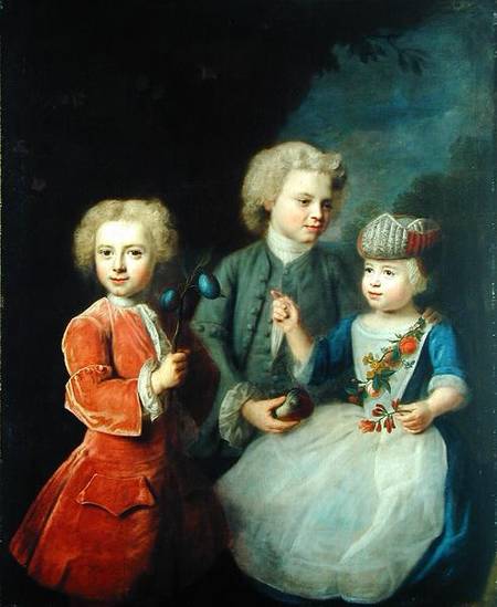 The Children of Councillor Barthold Heinrich Brockes (1680-1747) a Balthasar Denner