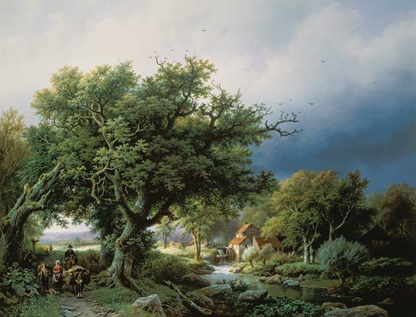 Landscape with a Mill a Barend Cornelisz. Koekkoek