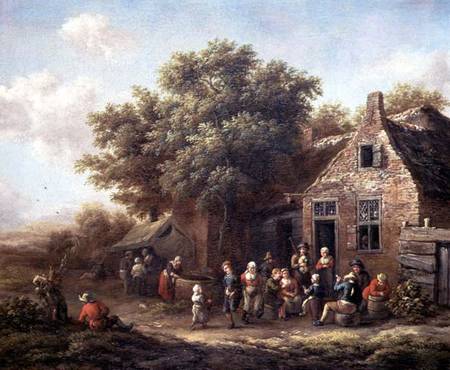 Peasants Merry-Making outside an Inn a Barend Gael or Gaal