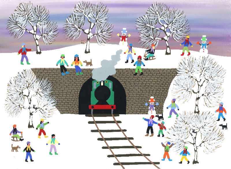Stem train in the snow a Gordon Barker