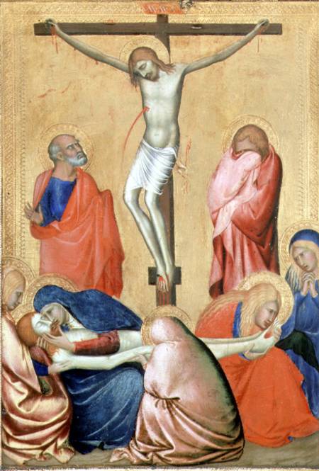 The Crucifixion and the Lamentation a Barna  da Siena