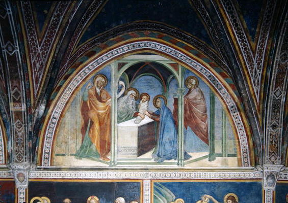 The Circumcision, from a series of Scenes of the New Testamant (fresco) a Barna  da Siena
