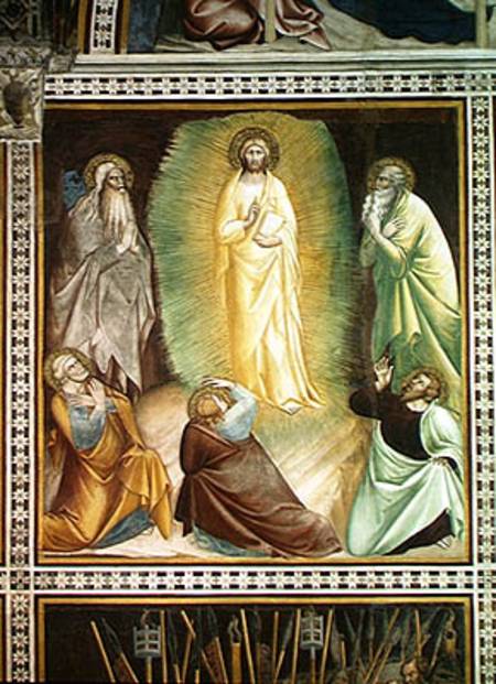 Transfiguration of Christ, from a series of Scenes of the New Testament a Barna  da Siena