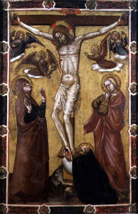 Christ Crucified - Painted Processional Banner a Barnaba da Modena