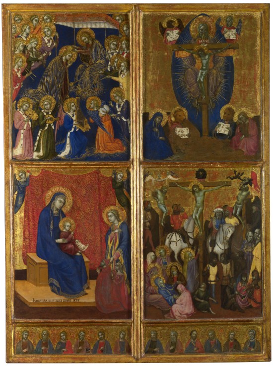 The Coronation of the Virgin. The Trinity. The Virgin and Child with Donors. The Crucifixion. The Tw a Barnaba da Modena