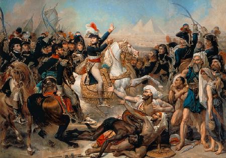 Bonaparte at the Battle of the Pyramids on July 21, 1798